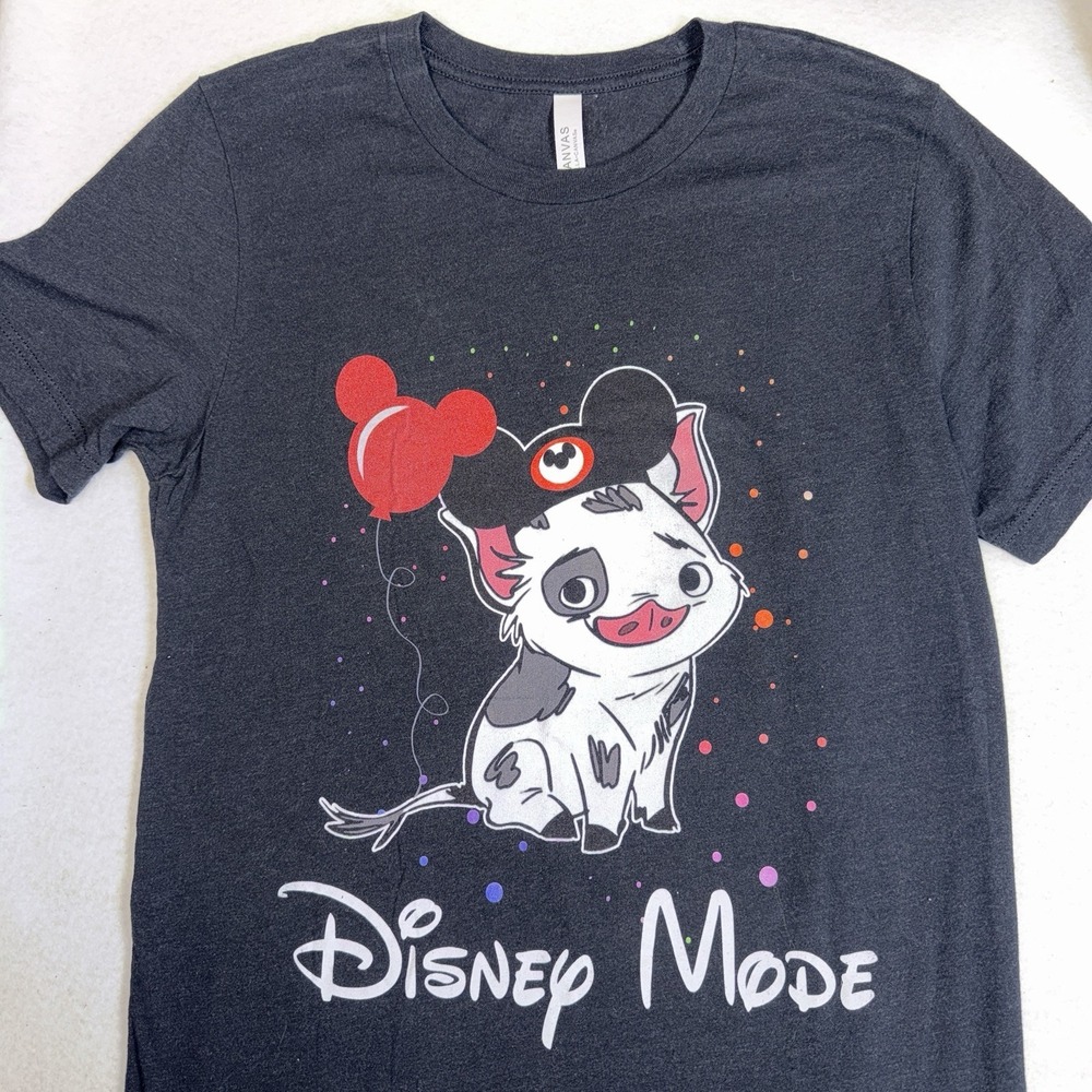 Disney Mode Pua Moana Mickey Balloons T Shirt Adult Medium Bella Canvas